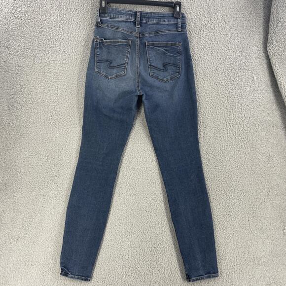 Silver Jeans Denim - Silver Jeans Co Jeans Womens 27 x29 Blue Avery Skinny Mid Rise Stretch Denim